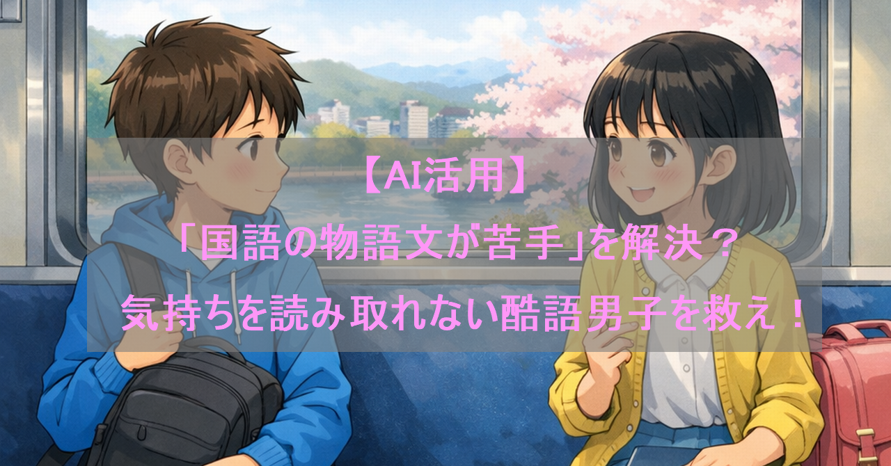 【AI活用】「国語の物語文が苦手」を解決？気持ちを読み取れない酷語男子を救え！